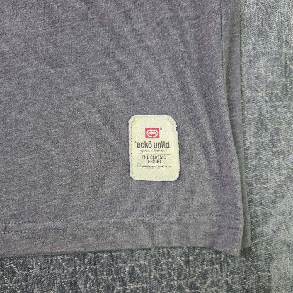 Vtg Y2K Exko Unlimited T Shirt Mens XL Gray Big Classic Logo Polycotton Hip Hop - Picture 5 of 7